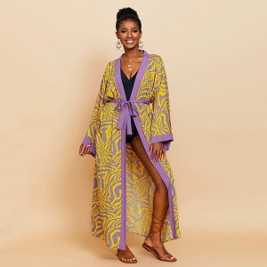 kimono en tissu africain pour femme