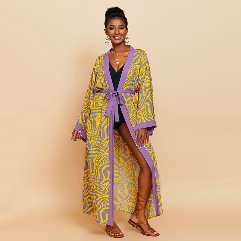 kimono en tissu africain pour femme