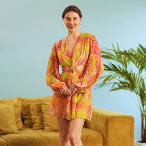 kimono féminin fleuri