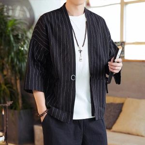 blazer kimono homme noir