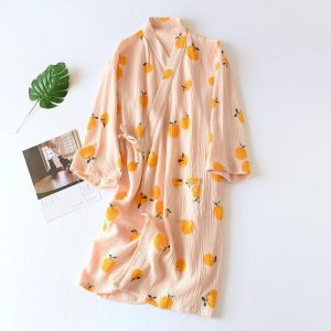 kimono en coton pour la nuit