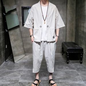 ensemble kimono pantalon japonais