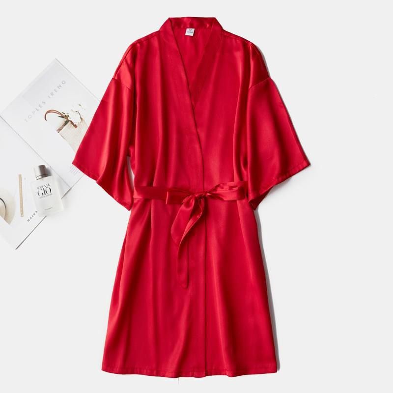 ensemble de lingerie kimono rouge