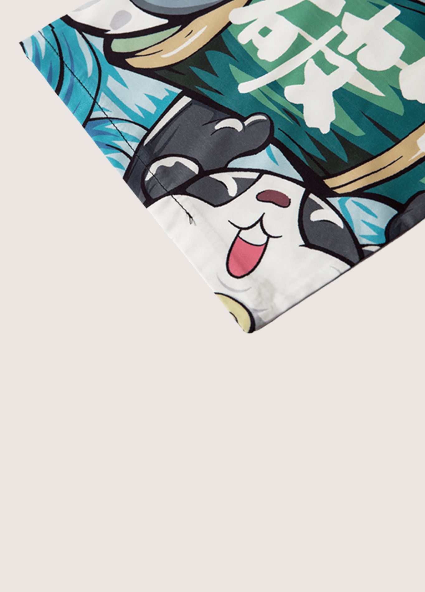 kimono japonais imprimé panda