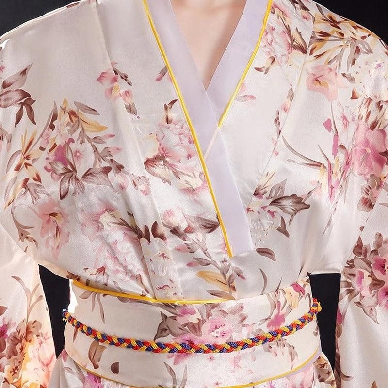 kimono blanc pour femme japonais
