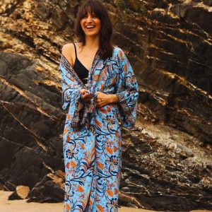 kimono bleu chic