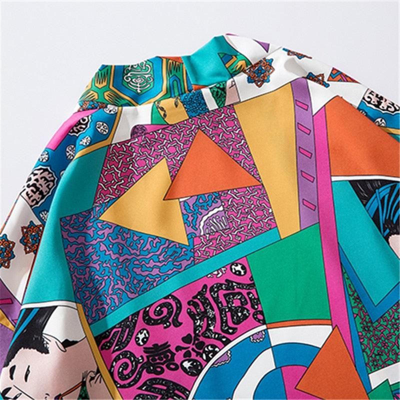kimono femme coloré avec motifs