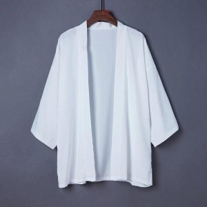 vêtement kimono court blanc