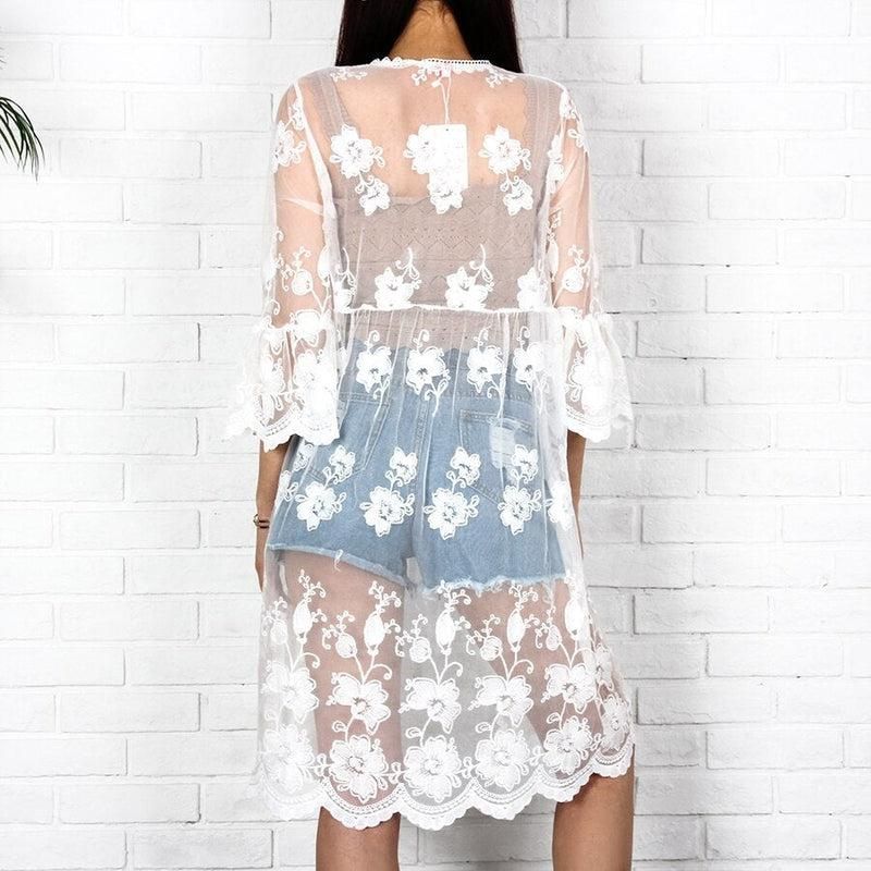 kimono tendance en dentelle