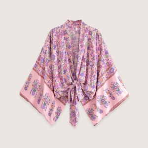 kimono court rose violet