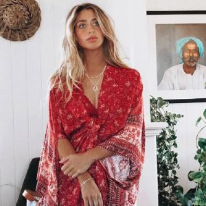 kimono de plage en mousseline