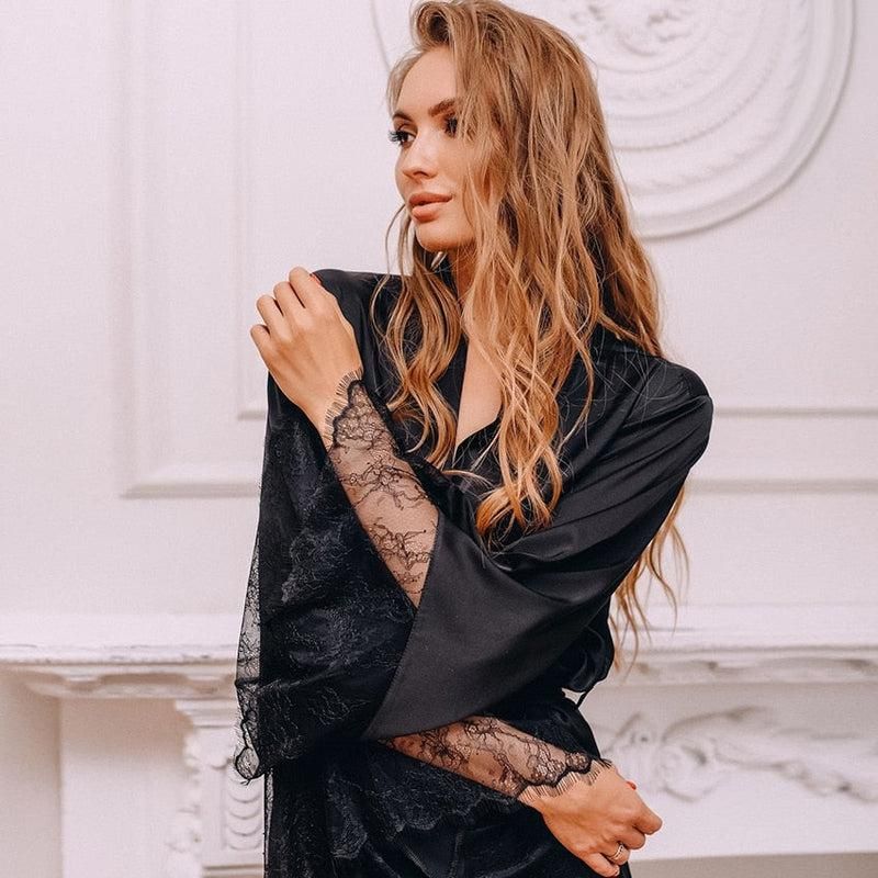 kimono dentelle femme