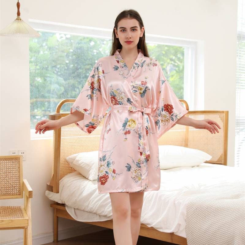 kimono déshabillé satin