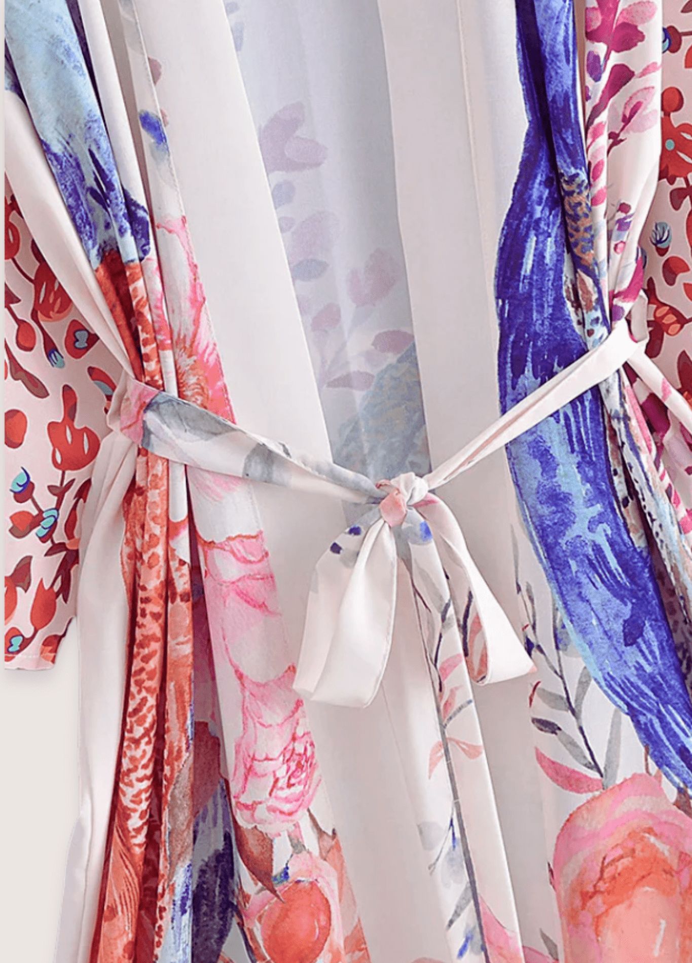 kimono long à motifs Kujaku