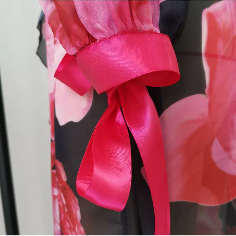 kimono élégant noir transparent