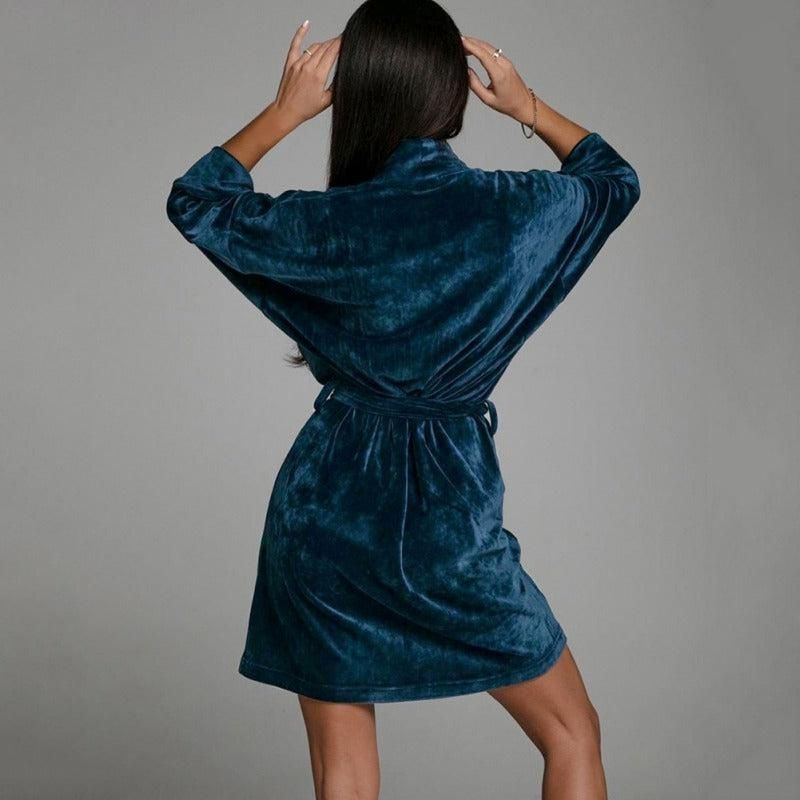 kimono en satin doux et chaud