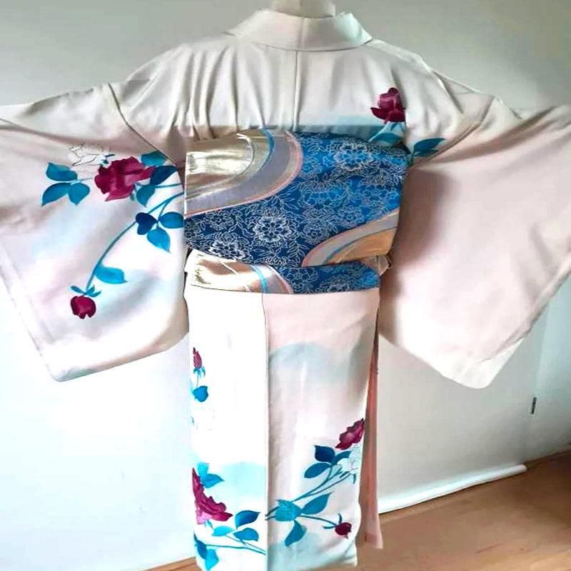 kimono japonais traditionnel femme soie