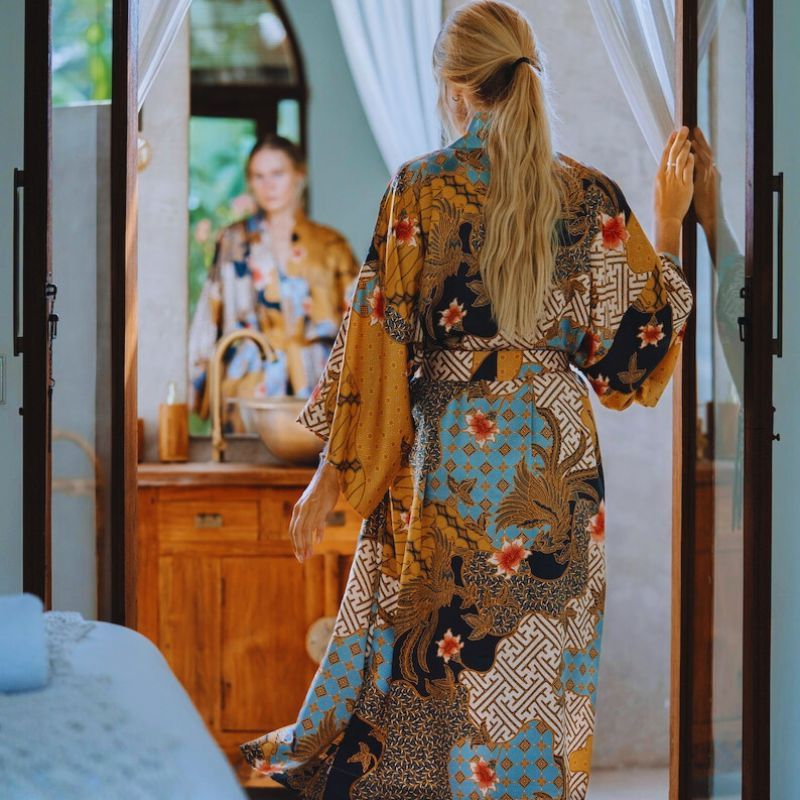 kimono en soie robe de chambre