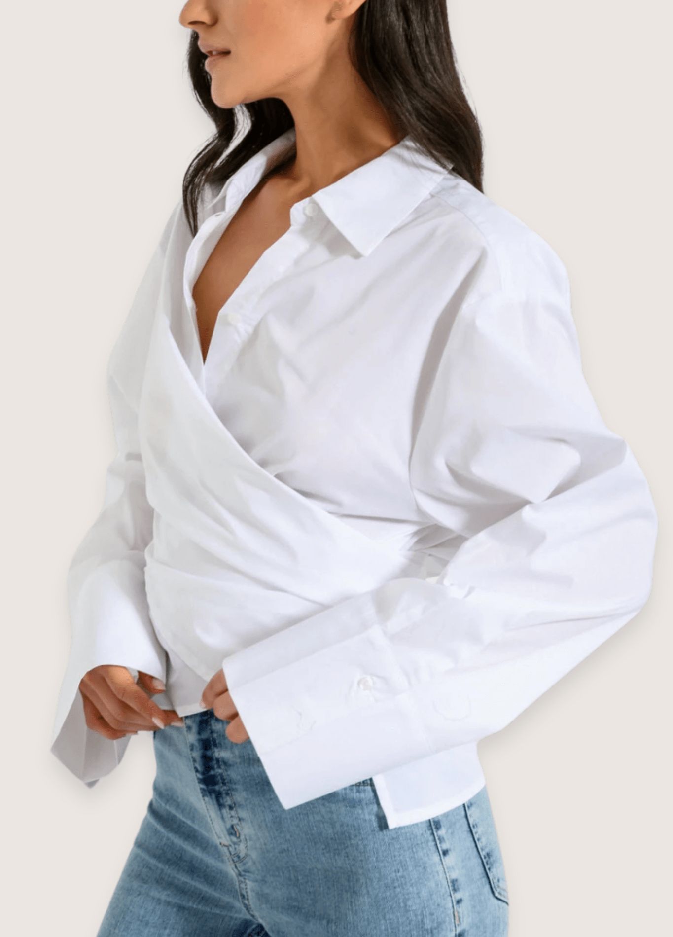vêtement femme kimono court blanc