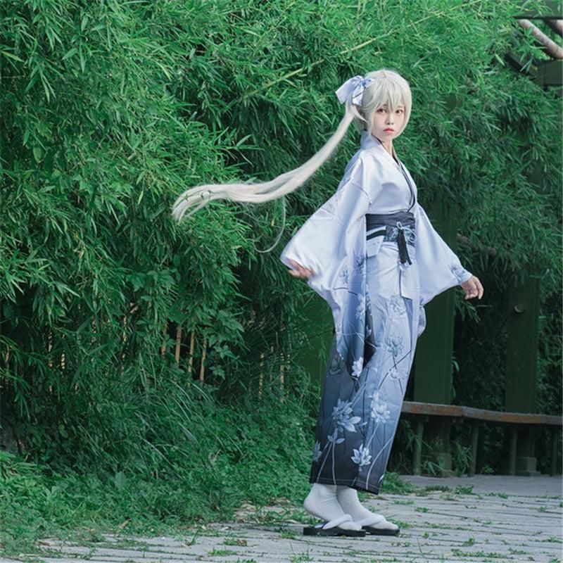 kimono femme motif floral