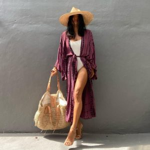 kimono femme violet