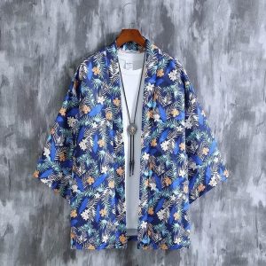 kimono fleuri homme