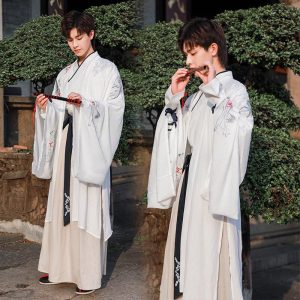 kimono homme long blanc