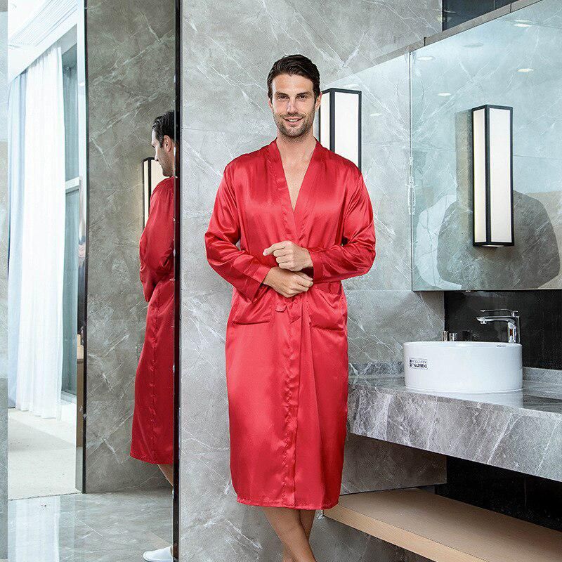 robe kimono rouge pour homme