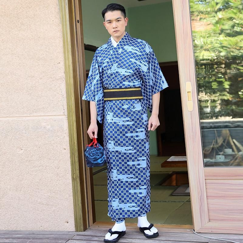 vêtements homme kimono japonais à manches longues courtes