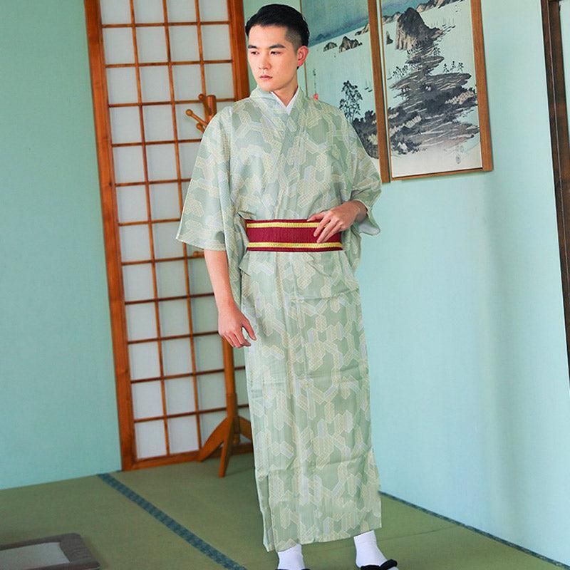 kimono vert pour homme