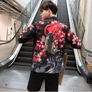 kimono japonais fleuri sakura