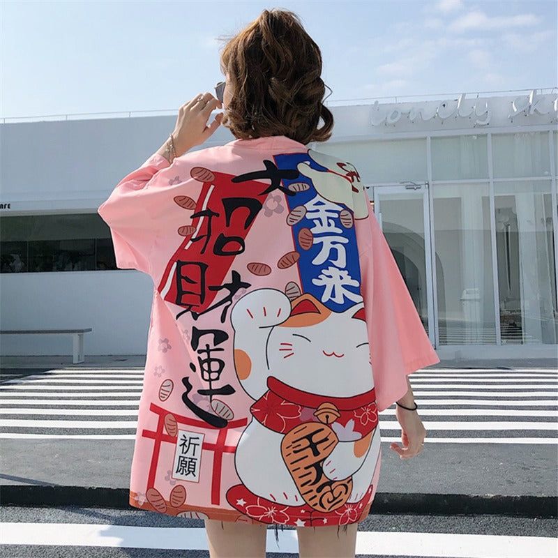 kimono rose japonais