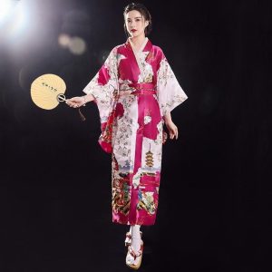 kimono japonais violet