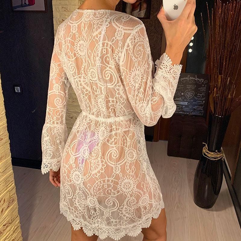 kimono léger en dentelle