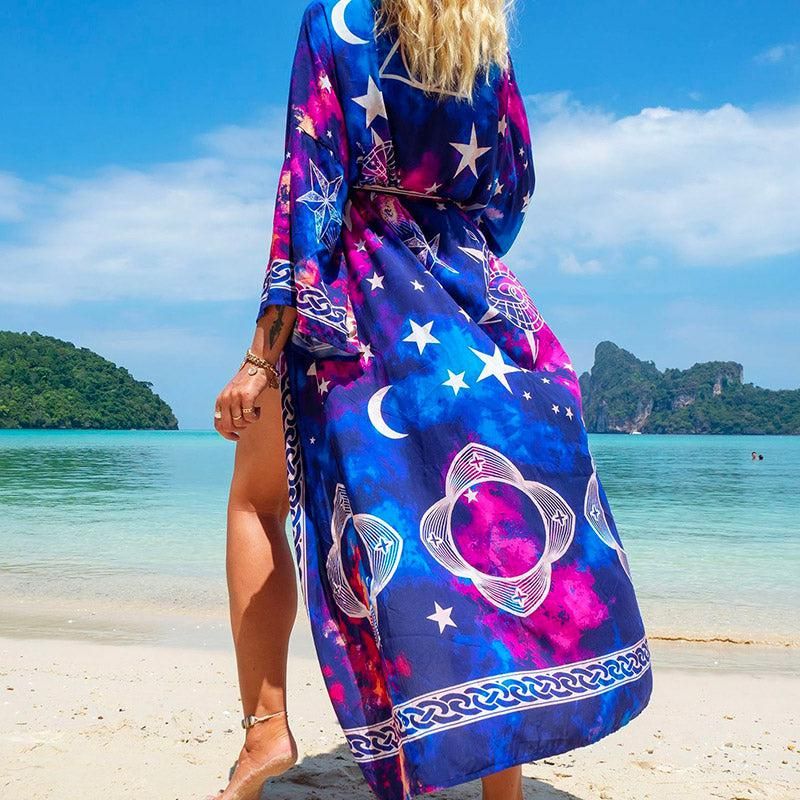 kimono léger femme nuit étoilée