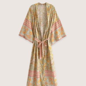 kimono long bohème fleuri