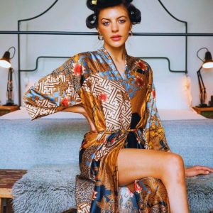 kimono en soie pour femme