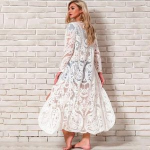 kimono long femme dentelle