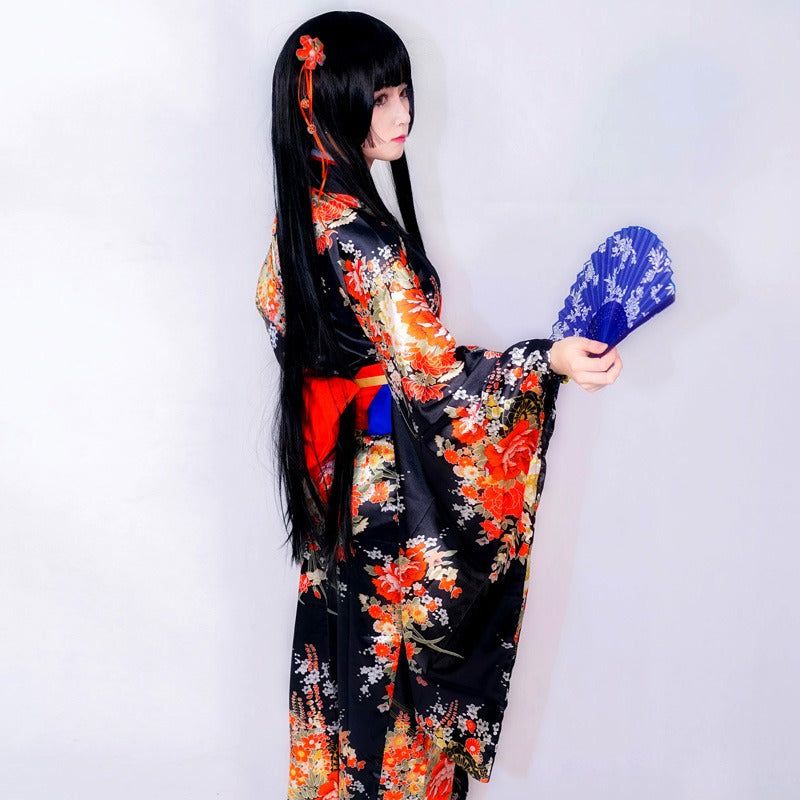 kimono long en tissu japonais