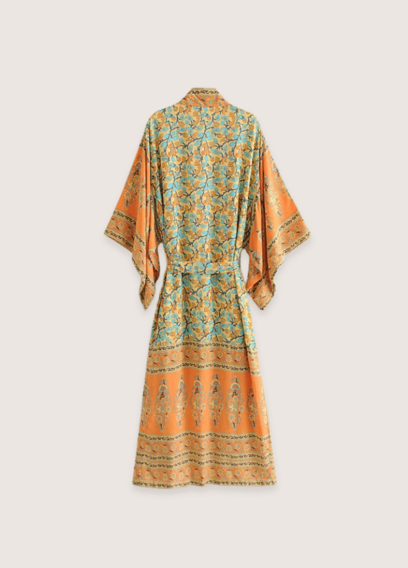 vêtement boho kimono long orange