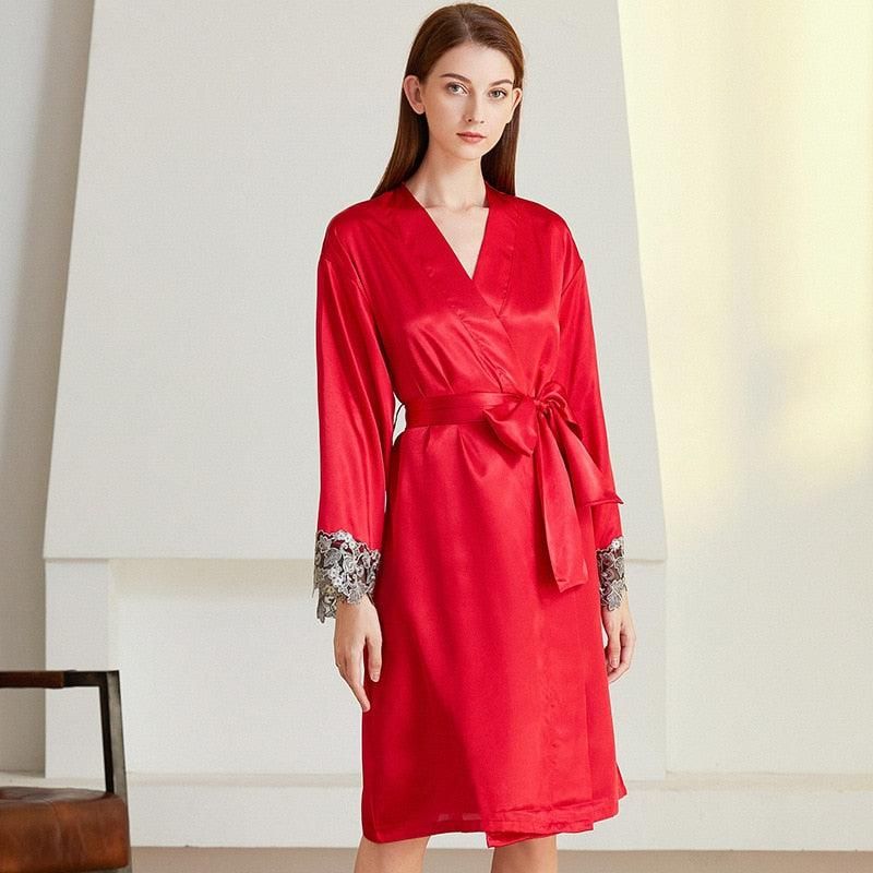 kimono rouge pour femme