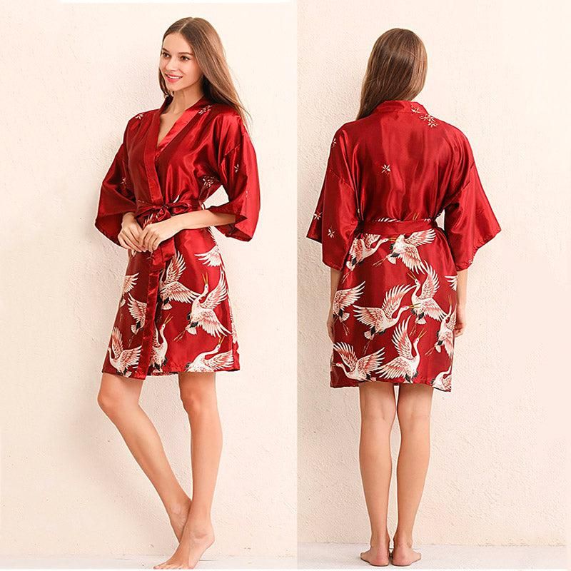 kimono rouge élégant