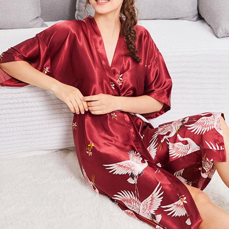 kimono rouge long