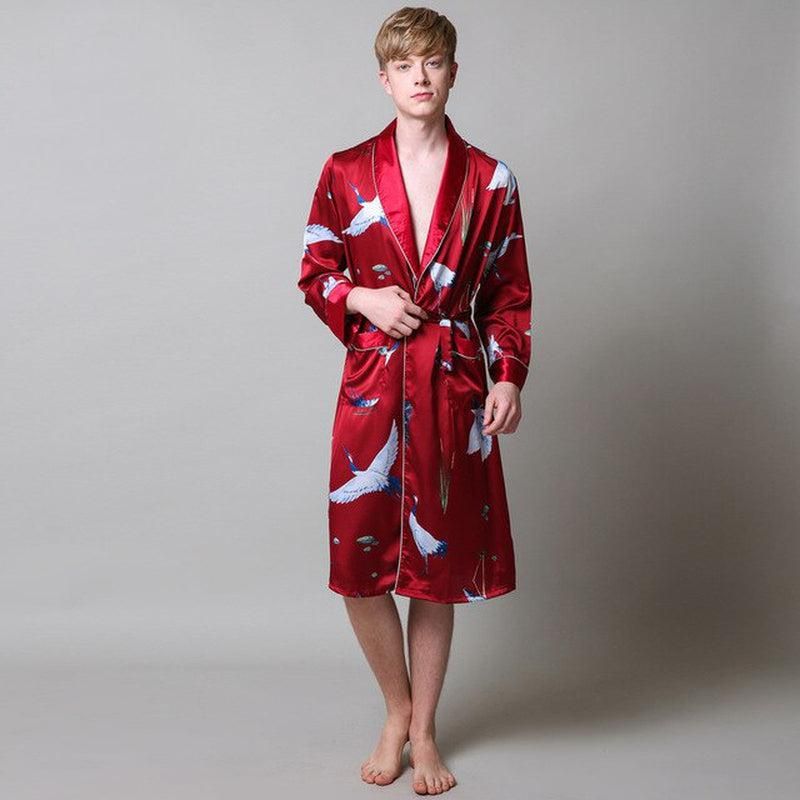 kimono rouge traditionnel japonais