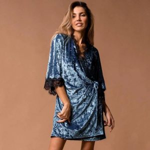 kimono satin doublé polaire