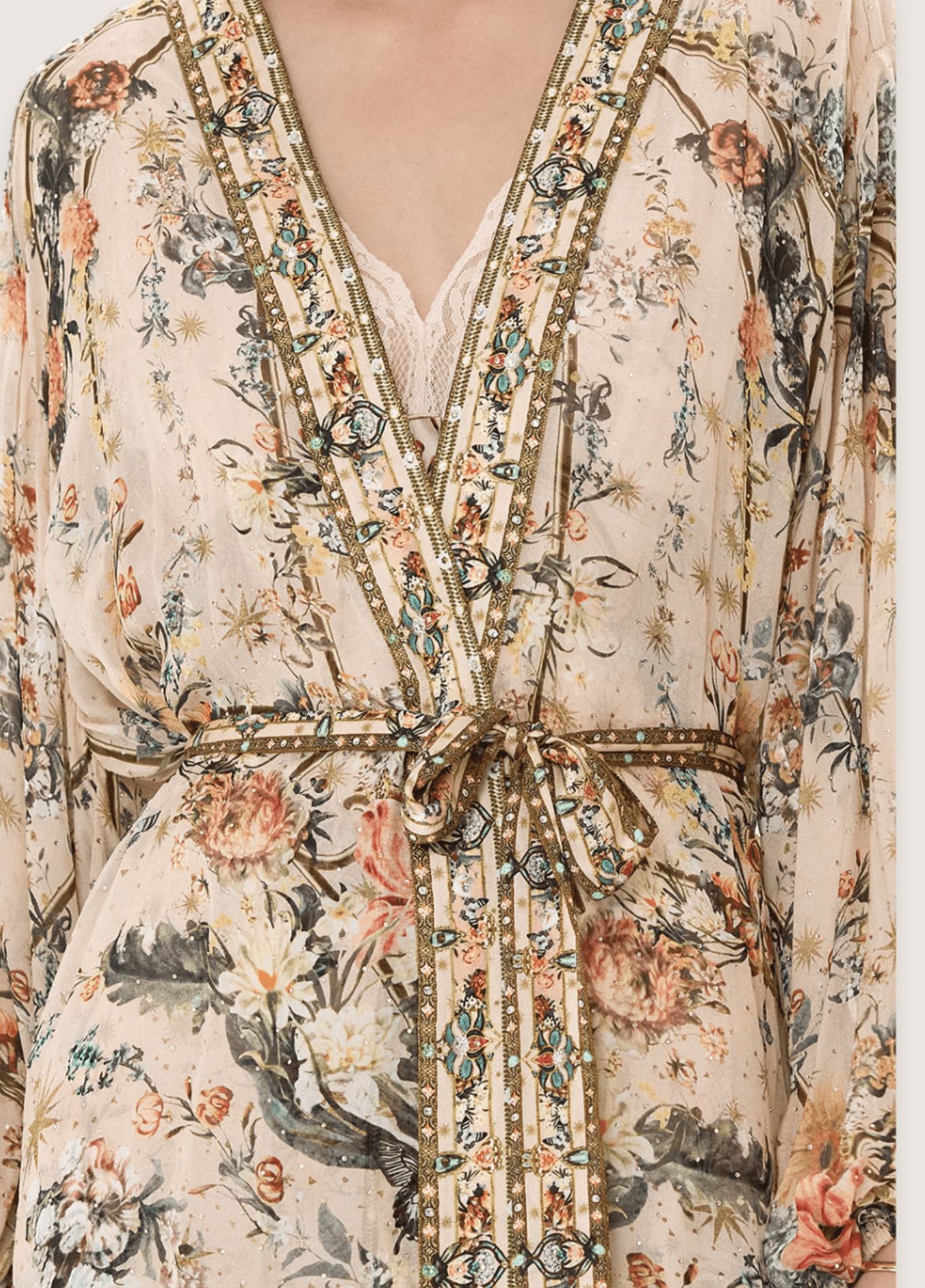 vêtement en soie kimono long Shinju