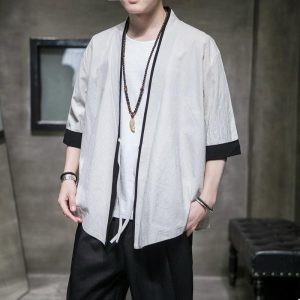 kimono streetwear homme blanc
