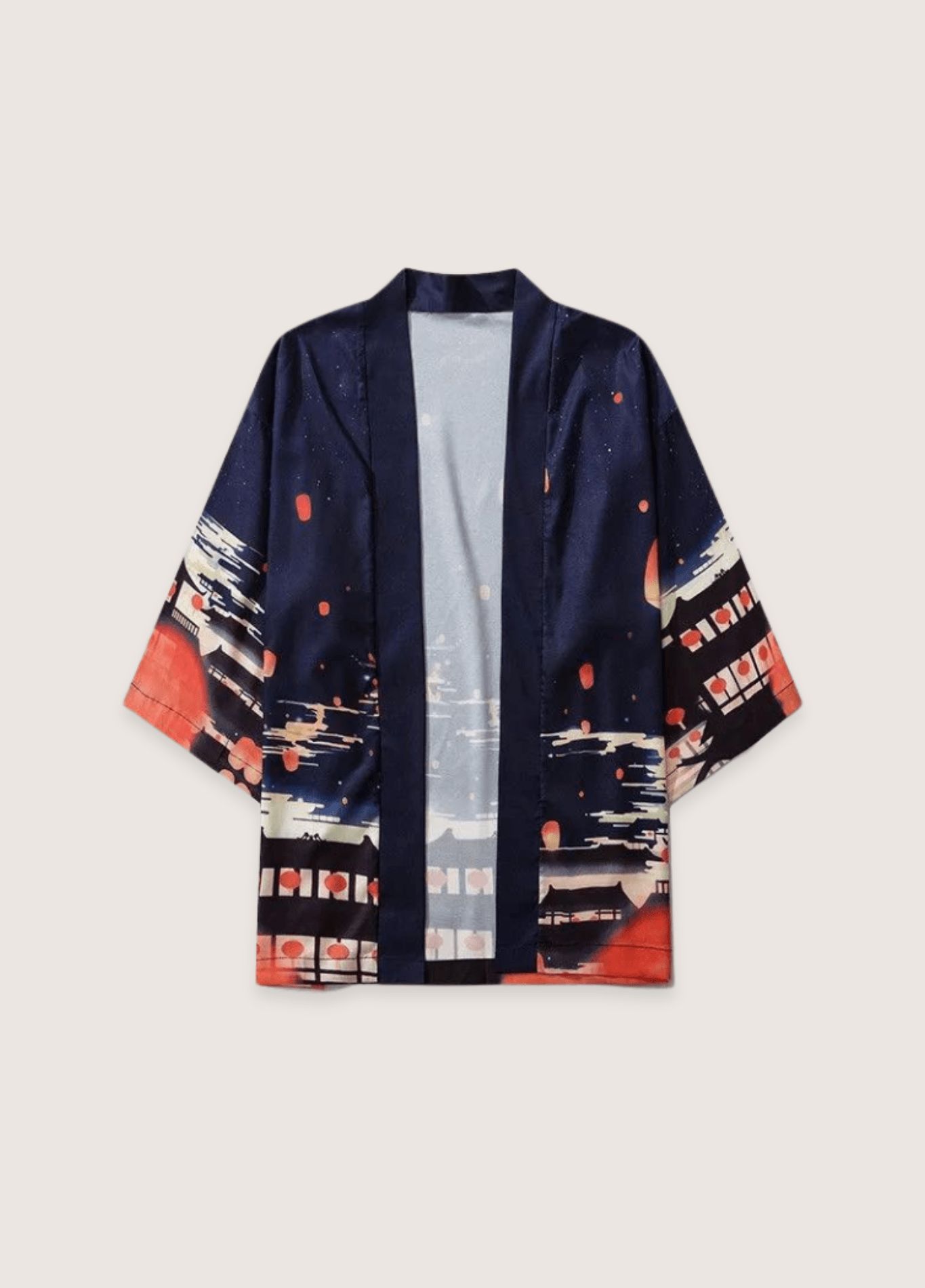 kimono japonais élégant lanterne nocturne