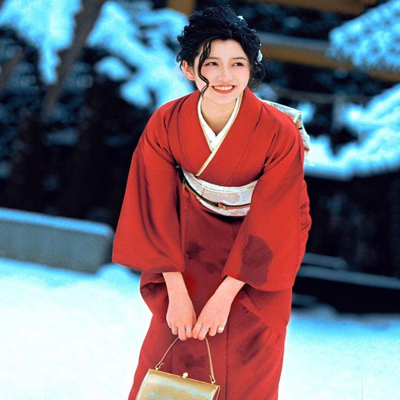 kimono traditionnel rouge