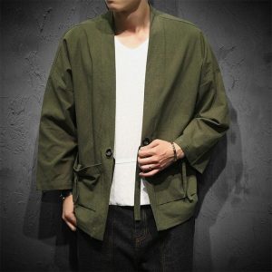kimono vert homme
